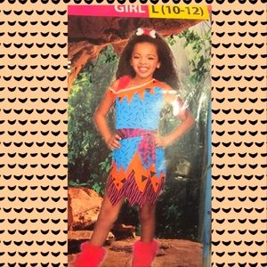 Girls 10/12 cave girl costume NIB nwot